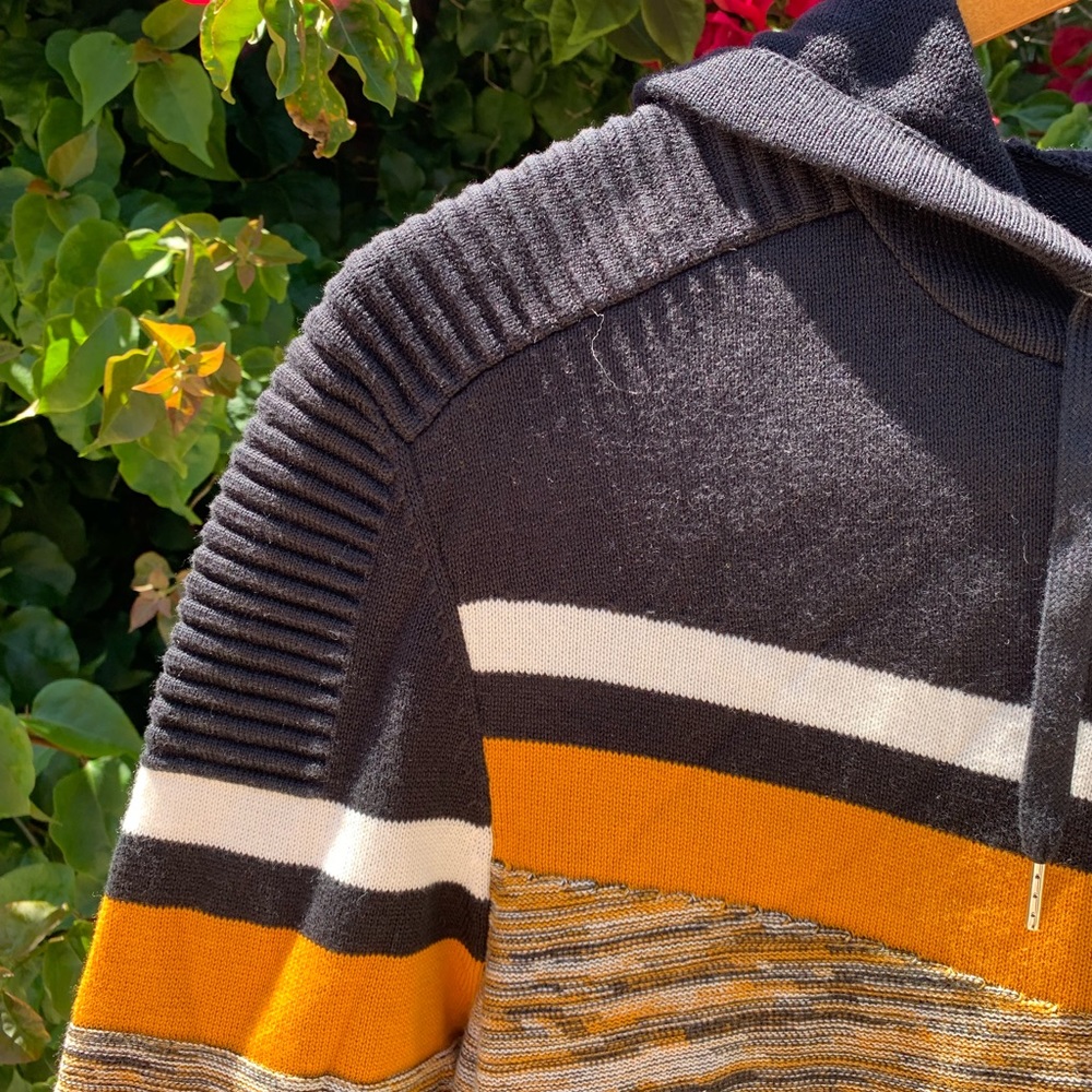 INC Hooded Sweater with Stripes